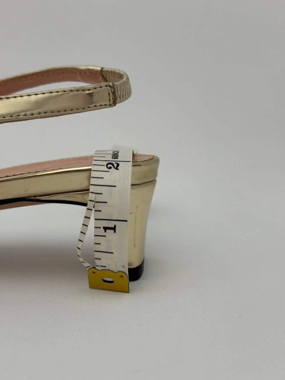 Gold Slingback Low Block Heel Mary Jane for Women
